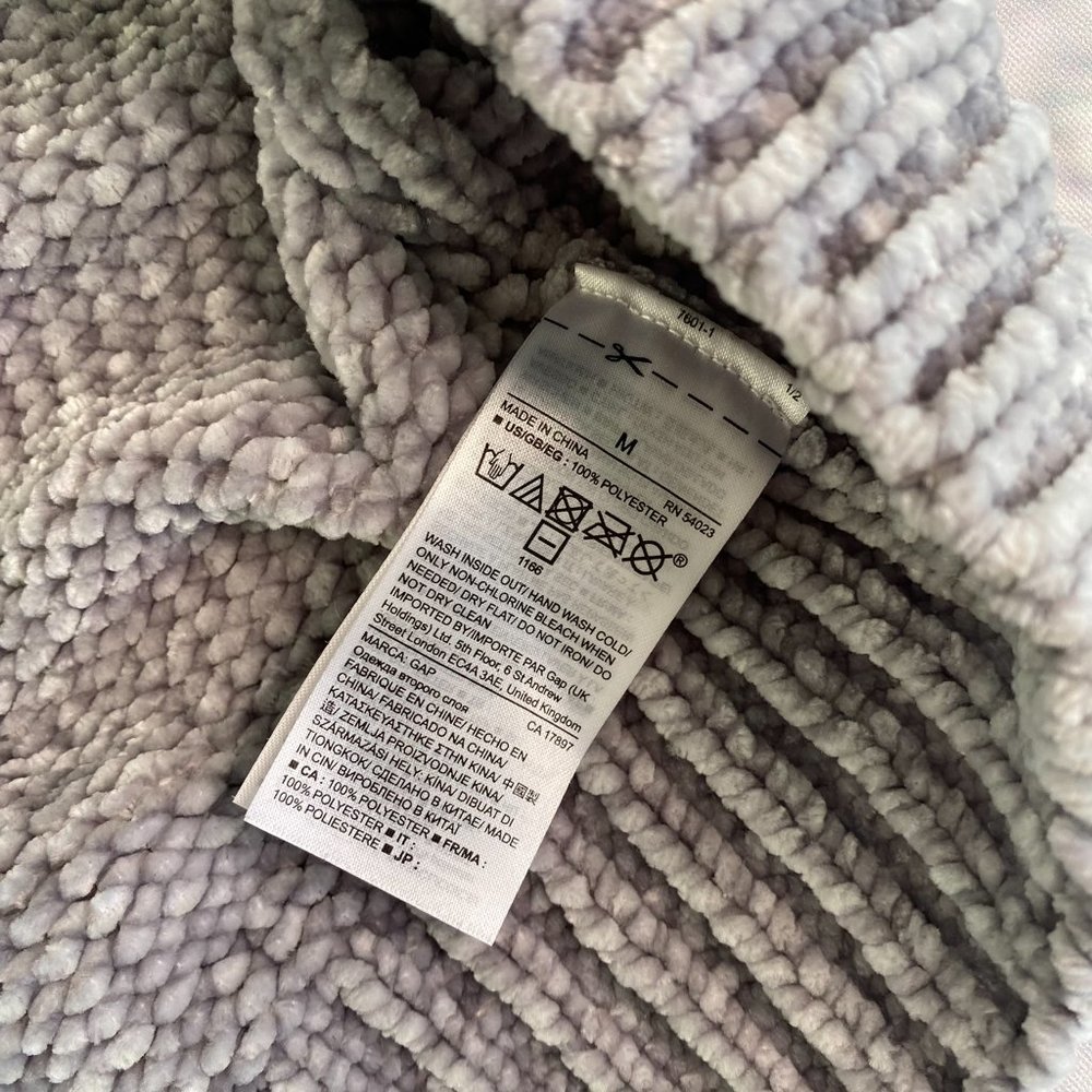 Gap Ribbed Knit Crew Neck Sweater Gray - Picture 4 of 7